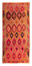 Alfombra de pasillo Alfombra Kelim - Antigua - 308 x 145 cm - multicolor