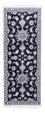 Alfombra de pasillo Alfombra persa - Nain - 202 x 78 cm - azul oscuro
