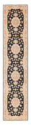 Alfombra de pasillo Alfombra Persa - Tabriz - Real - 419 x 87 cm - azul oscuro