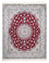 Alfombra Persa - Nain - Prima - 196 x 158 cm - rojo oscuro