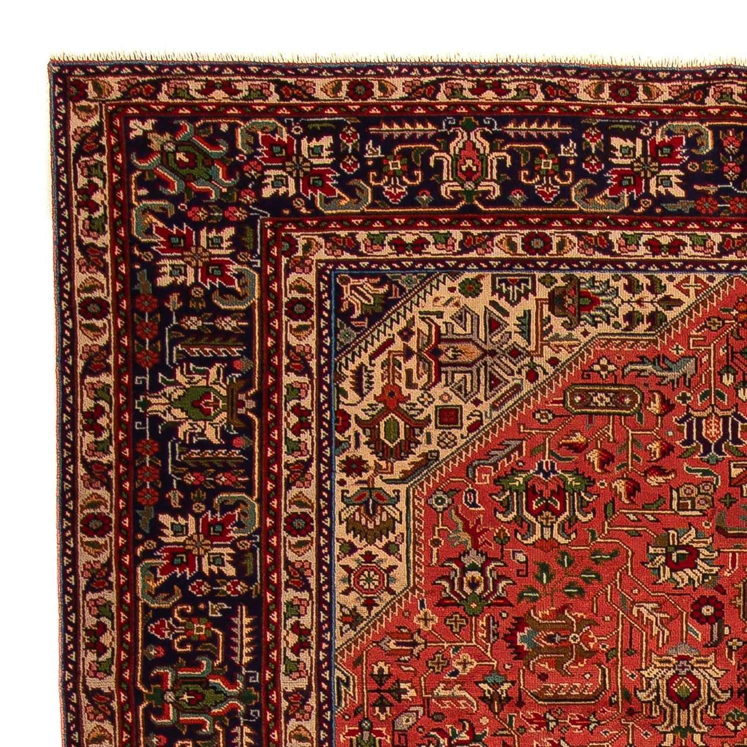 Alfombra persa - Tabriz - 295 x 195 cm - rojo claro
