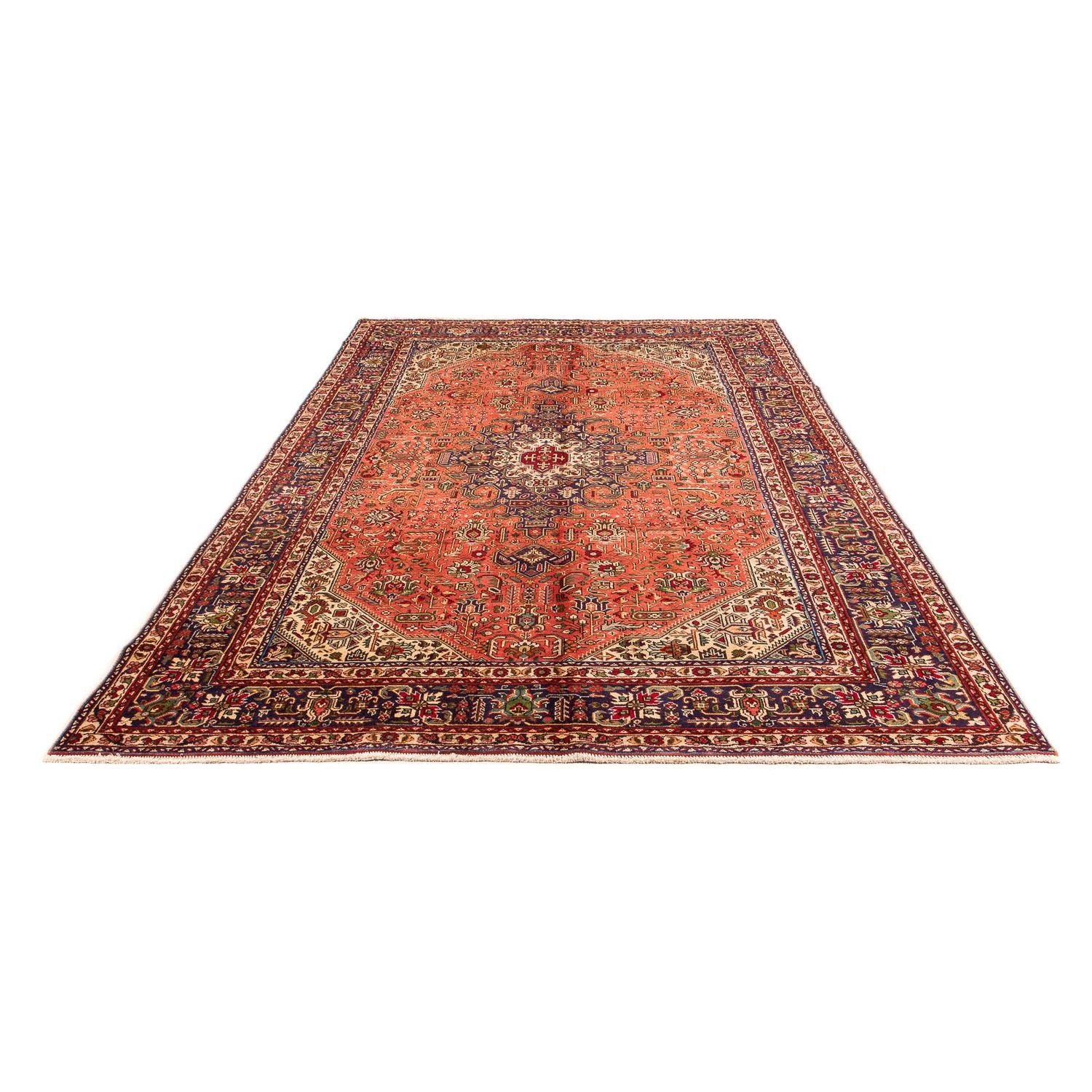 Alfombra persa - Tabriz - 295 x 195 cm - rojo claro