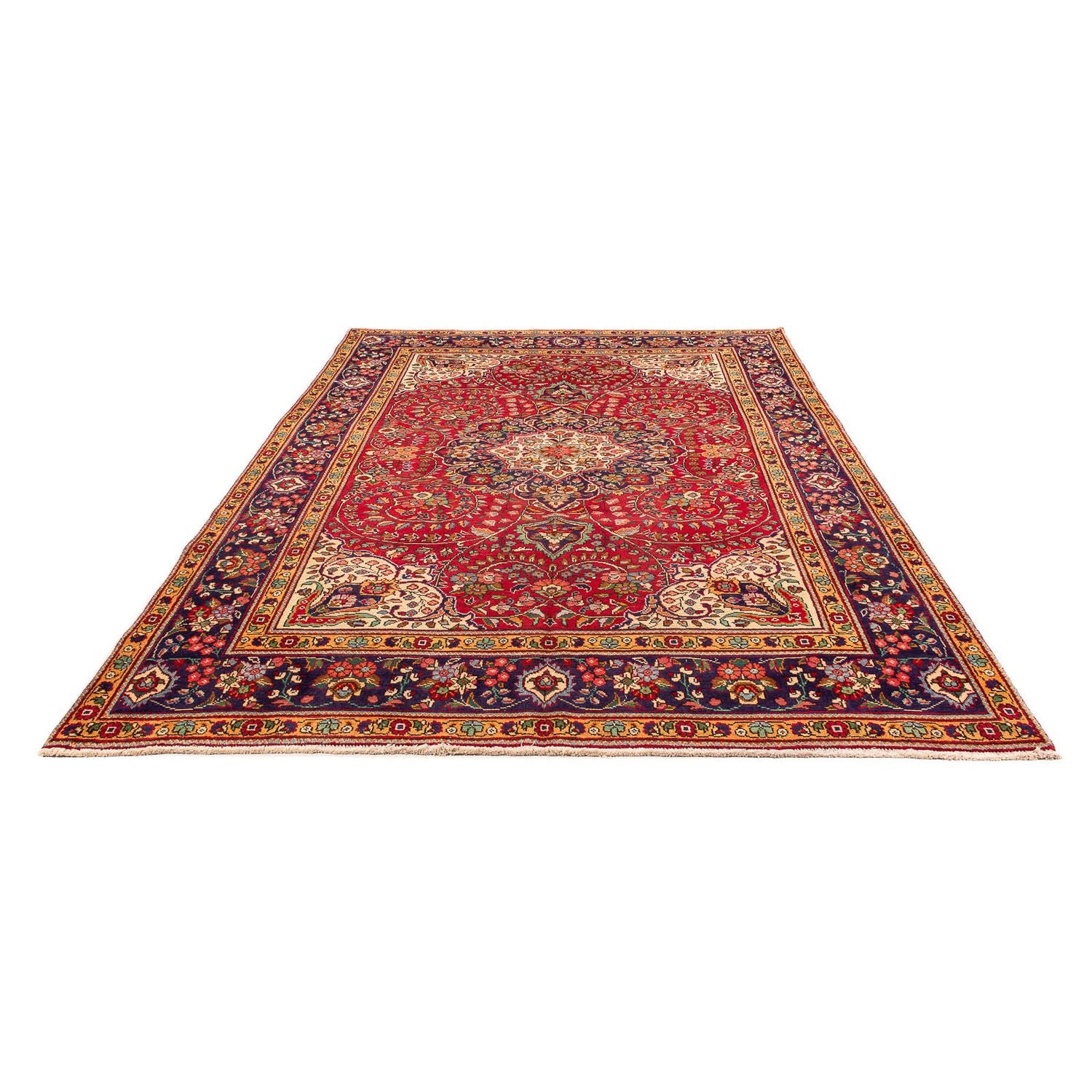 Alfombra persa - Tabriz - 314 x 203 cm - rojo oscuro