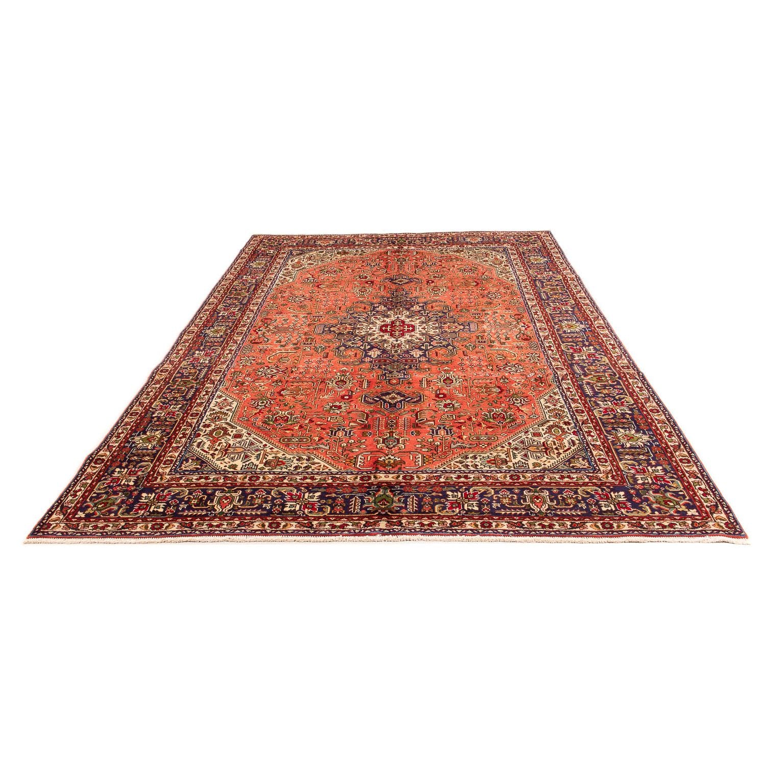 Alfombra persa - Tabriz - 295 x 195 cm - rojo claro