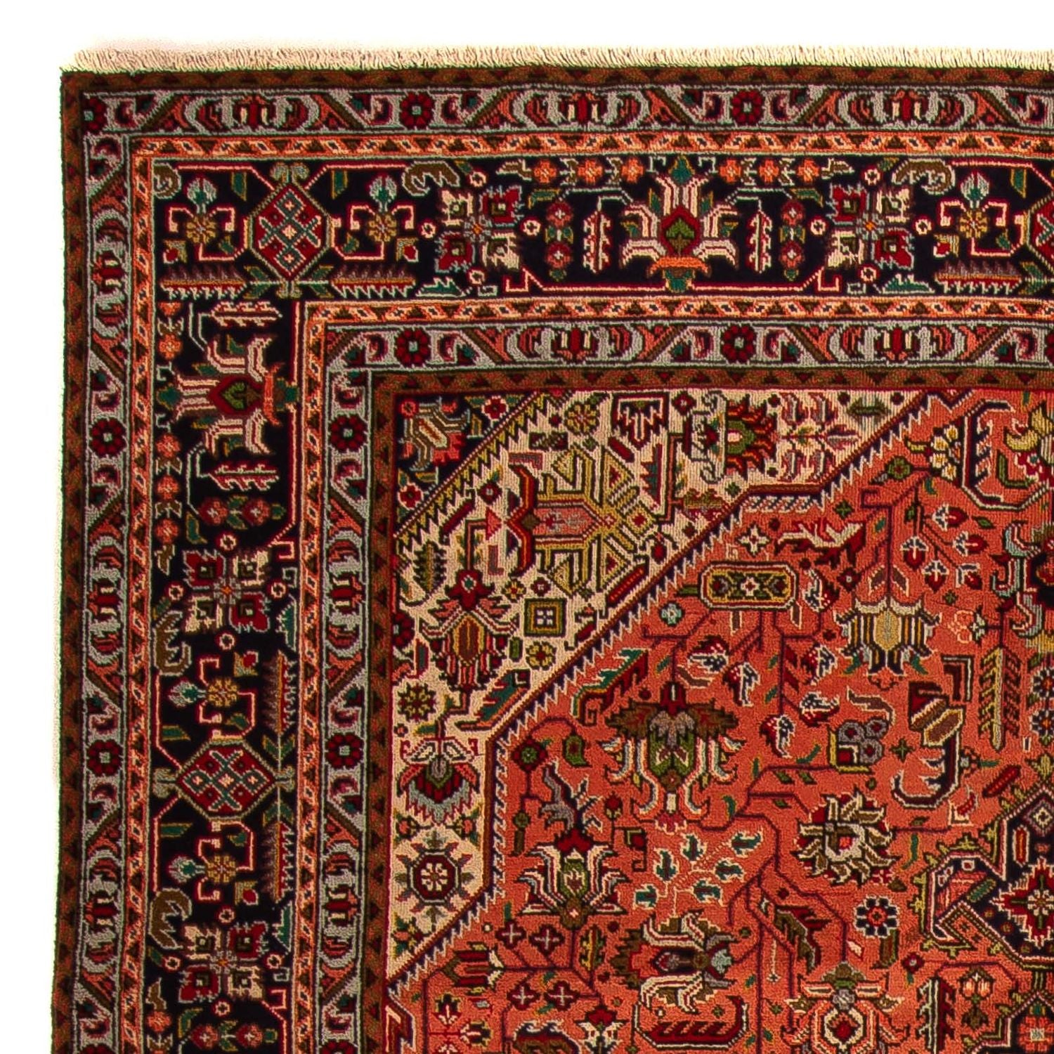 Alfombra persa - Tabriz - 295 x 195 cm - rojo claro