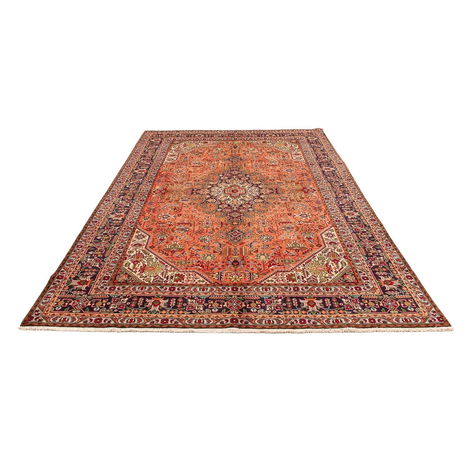 Alfombra persa - Tabriz - 295 x 195 cm - rojo claro