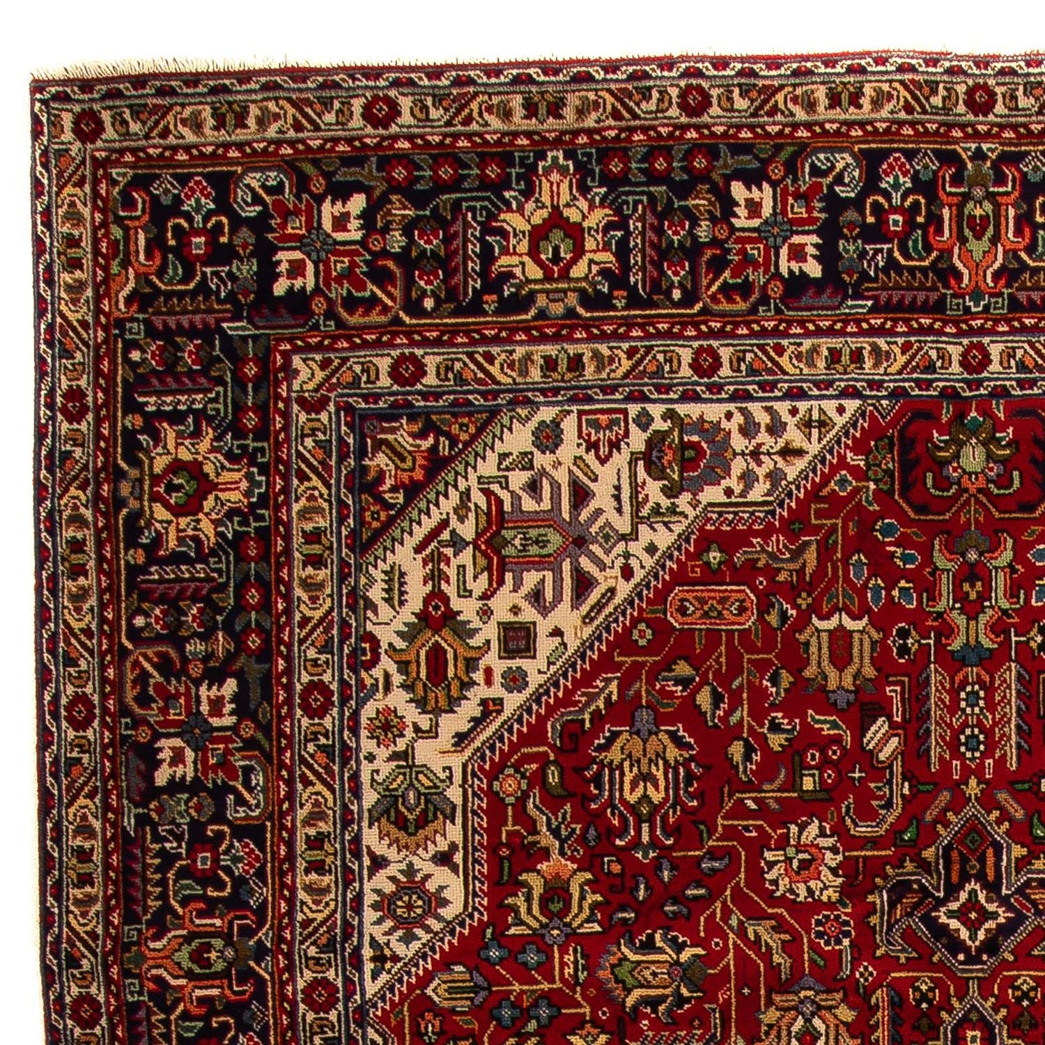 Alfombra persa - Tabriz - 305 x 195 cm - rojo oscuro