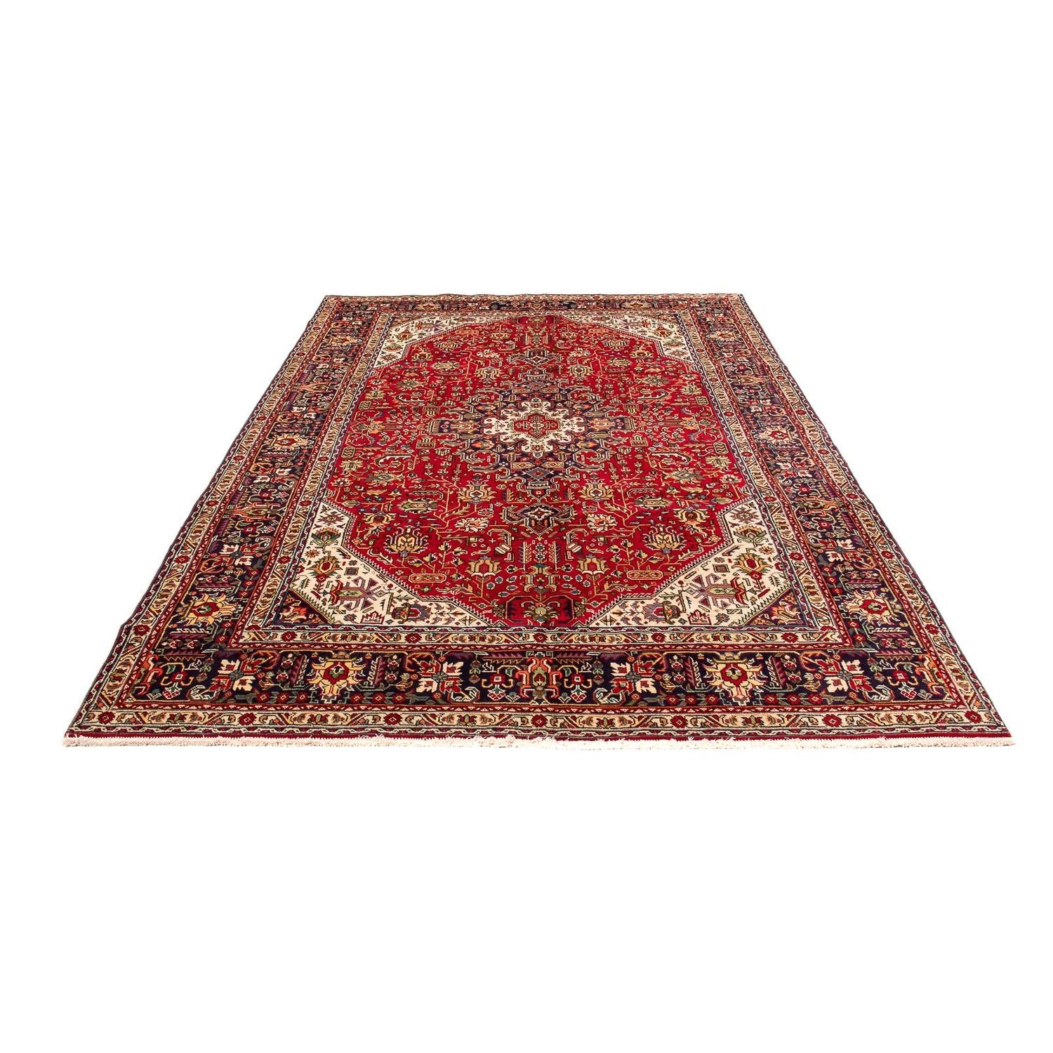 Alfombra persa - Tabriz - 305 x 195 cm - rojo oscuro