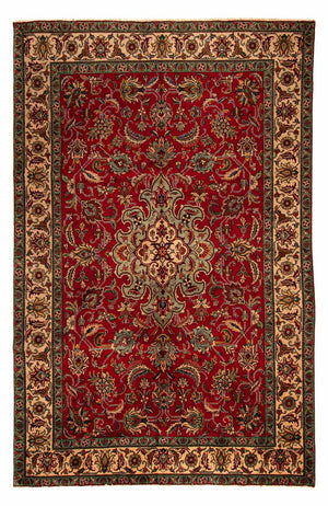 Alfombra persa - Tabriz - 305 x 200 cm - rojo oscuro