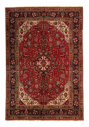 Alfombra persa - Tabriz - 295 x 195 cm - rojo oscuro