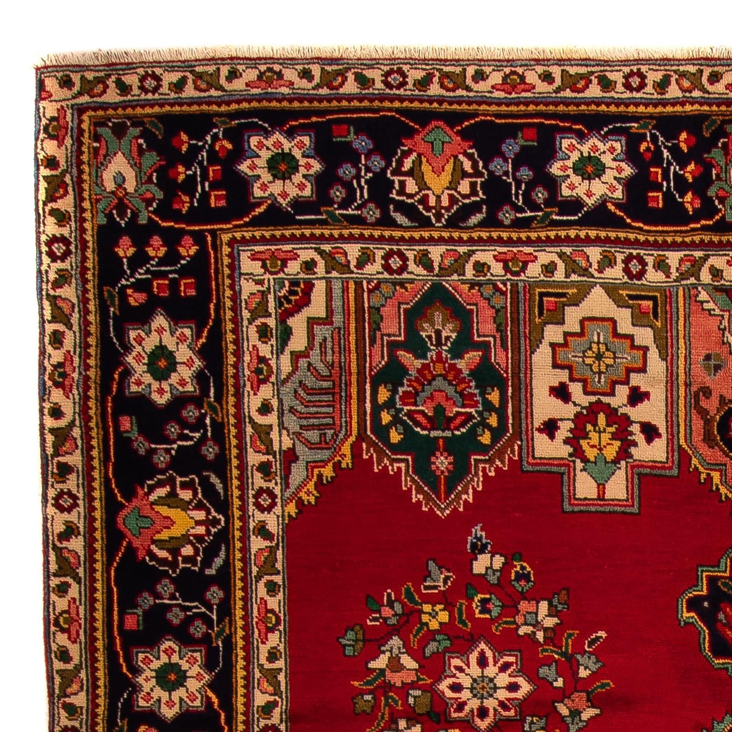 Alfombra persa - Tabriz - 297 x 197 cm - rojo oscuro