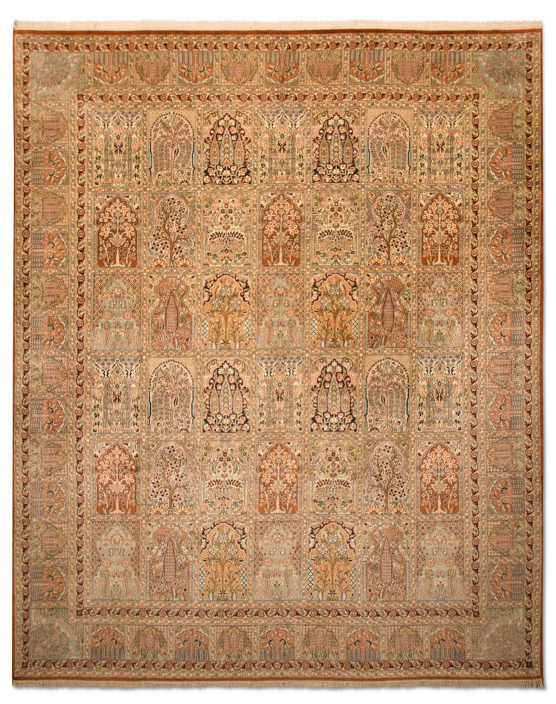 Alfombra de seda - Seda de Cachemira - 308 x 241 cm - multicolor