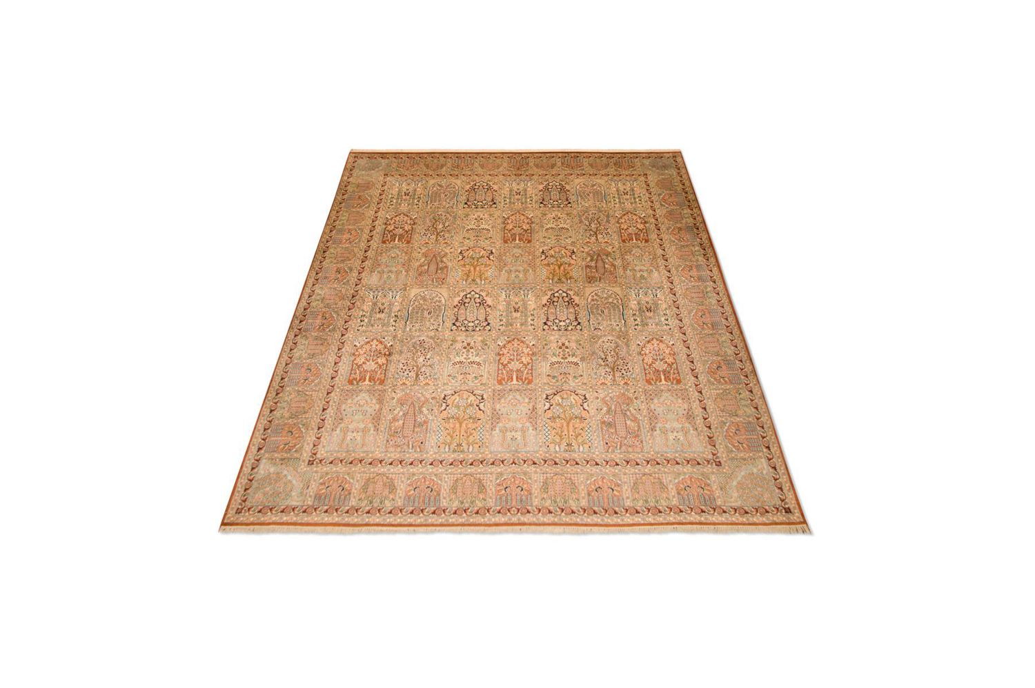 Alfombra de seda - Seda de Cachemira - 308 x 241 cm - multicolor