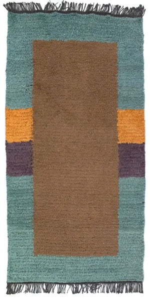 Alfombra de Nepal - 140 x 70 cm - marrón