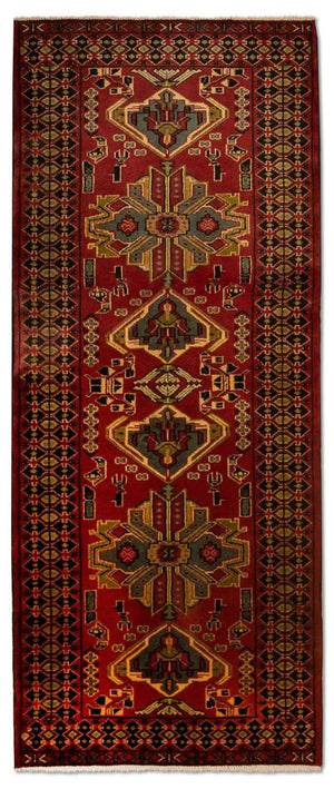 Alfombra de pasillo Alfombra persa - Nómada - 200 x 82 cm - rojo