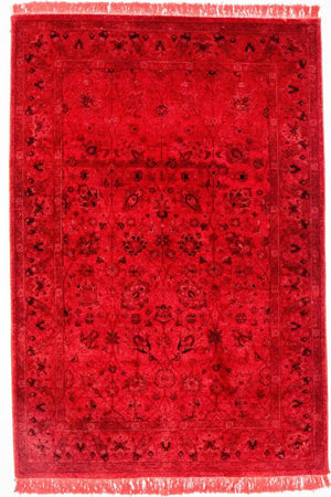 Alfombra Vintage - 180 x 124 cm - rojo