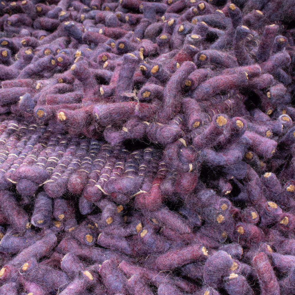 Alfombra de pelo largo - 240 x 170 cm - púrpura