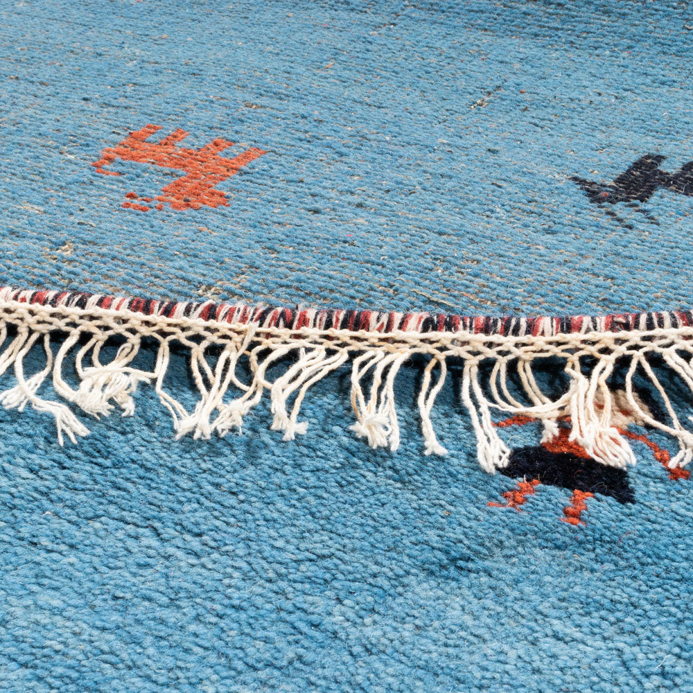 Alfombra Gabbeh - Indus redondo  - 195 x 195 cm - azul