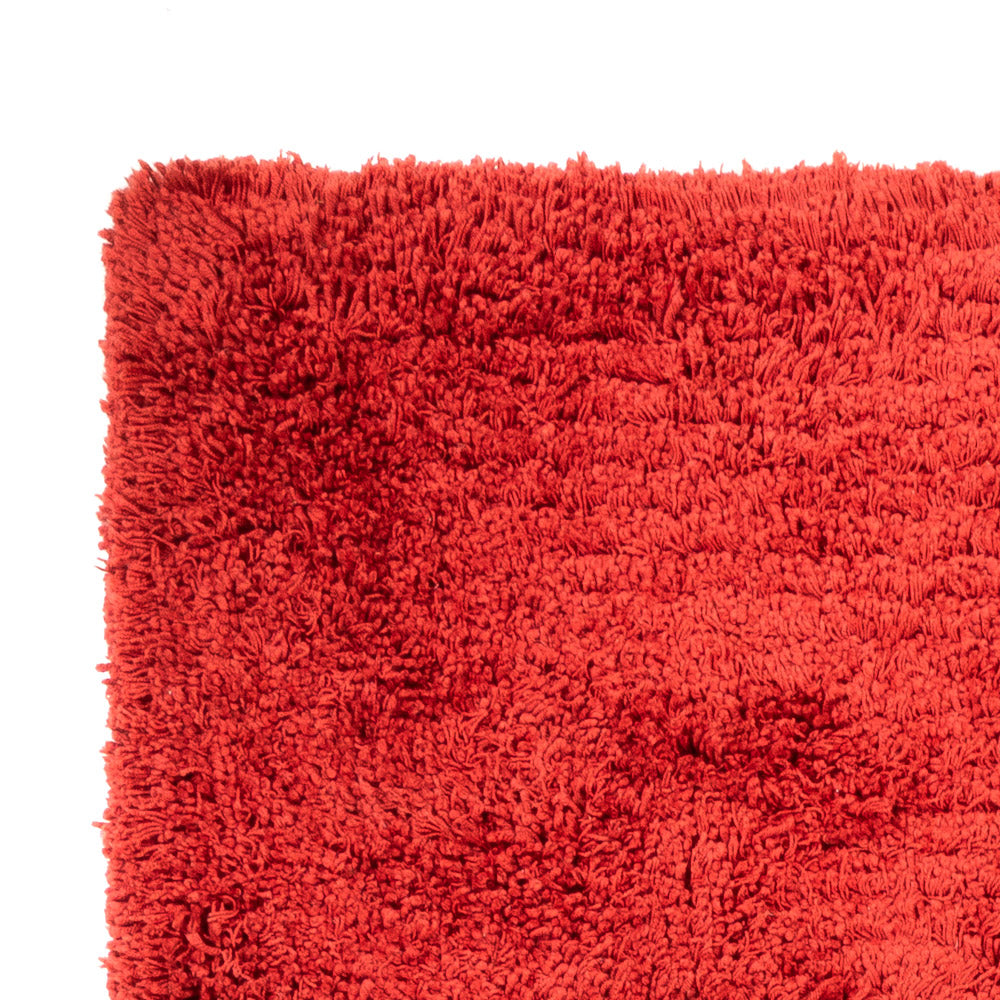 Alfombra de pelo largo - 200 x 140 cm - rojo