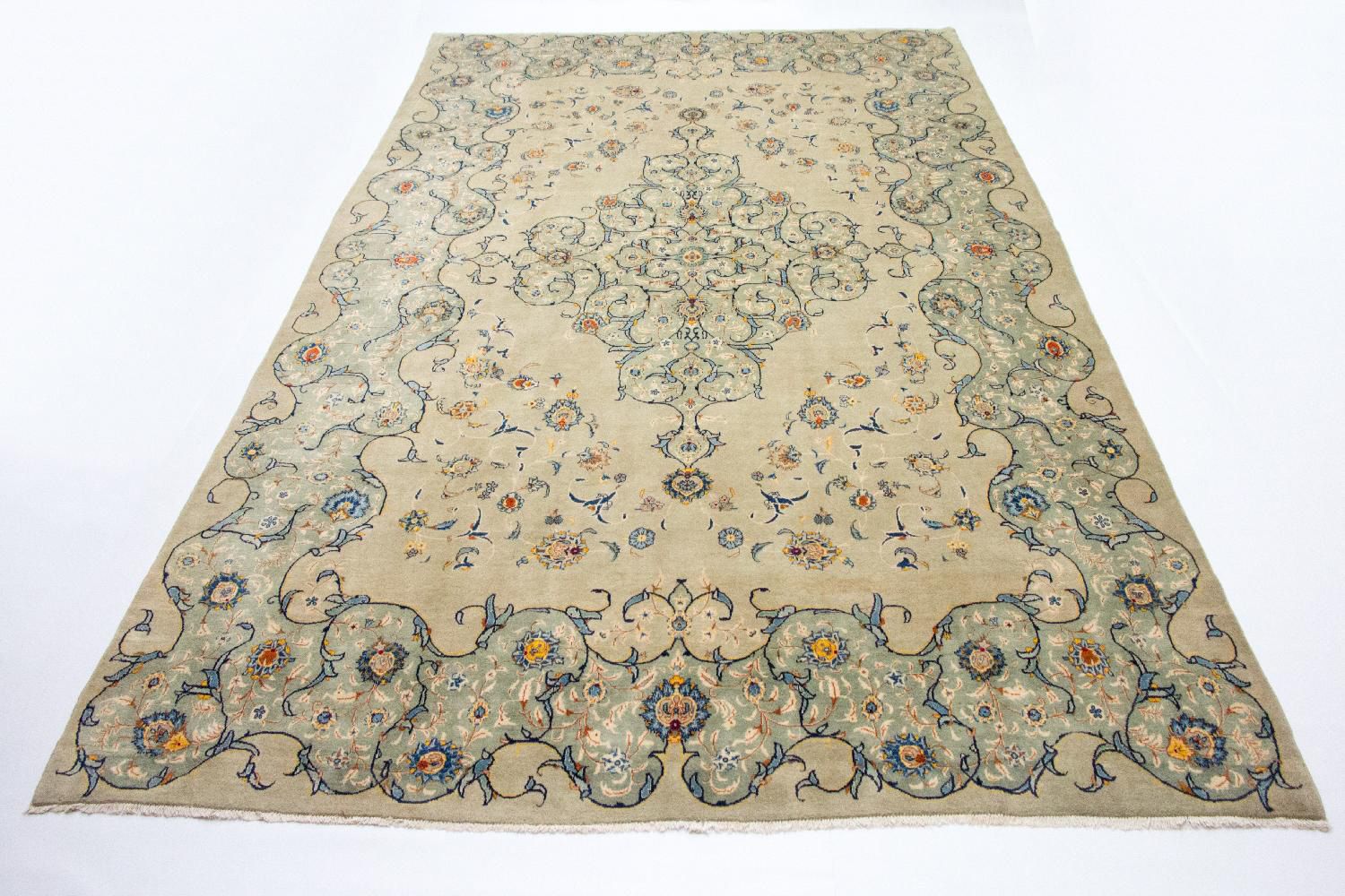 Alfombra persa - Keshan - 420 x 290 cm - beige