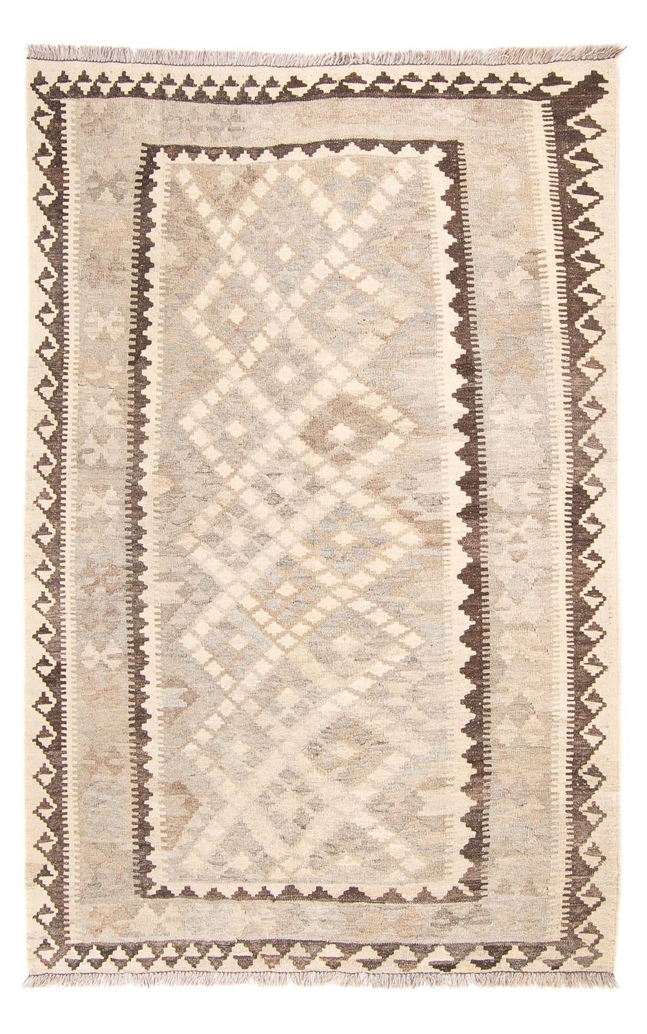 Alfombra Kelim - Splash - 196 x 134 cm - natural