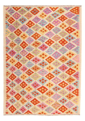 Alfombra Kelim - Splash - 168 x 125 cm - multicolor