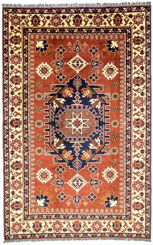 Alfombra afgana - Hatschlu - 313 x 203 cm - óxido