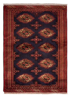 Alfombra Turkaman - 134 x 99 cm - azul oscuro