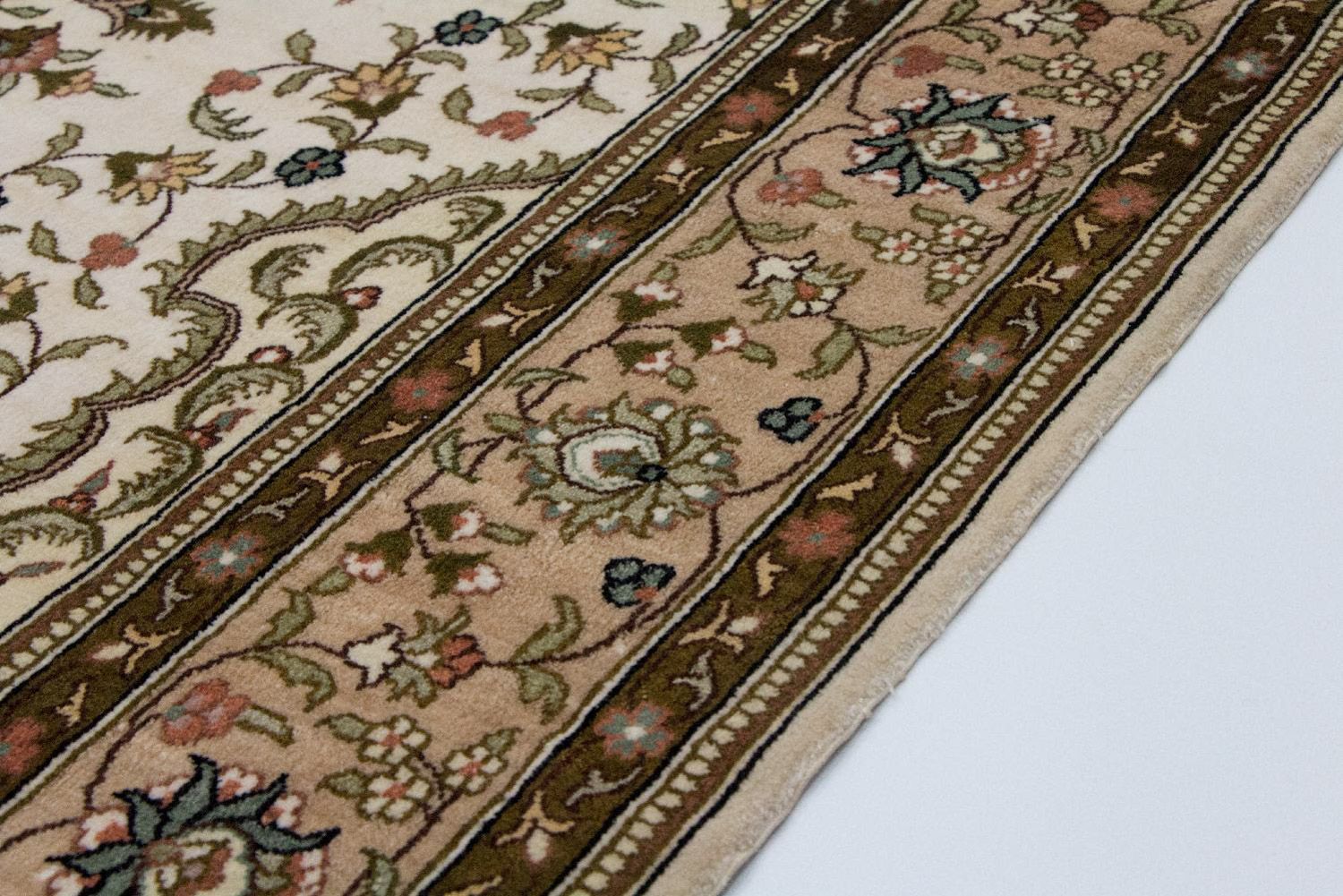 Alfombra de seda - Seda china - 152 x 91 cm - beige