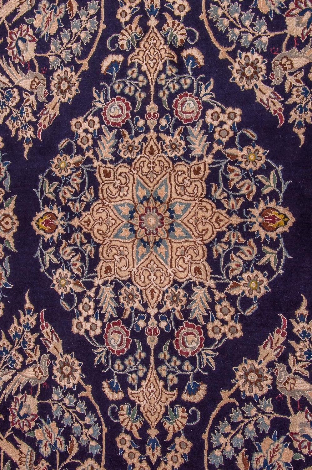 Alfombra Persa - Nain - Real - 204 x 130 cm - azul oscuro