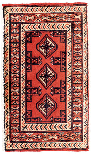 Alfombra de pasillo Alfombra Turkaman - 100 x 50 cm - rojo
