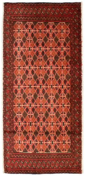 Alfombra Turkaman - 130 x 60 cm - naranja