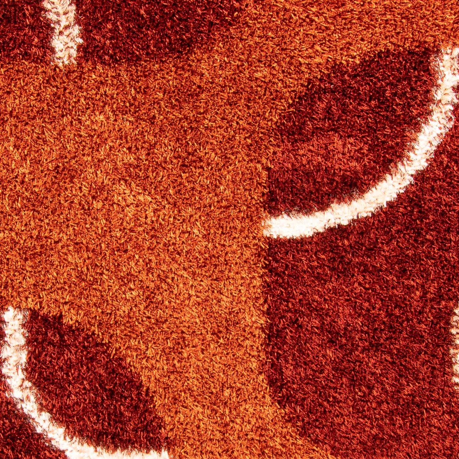 Alfombra de pelo largo - 316 x 220 cm - marrón