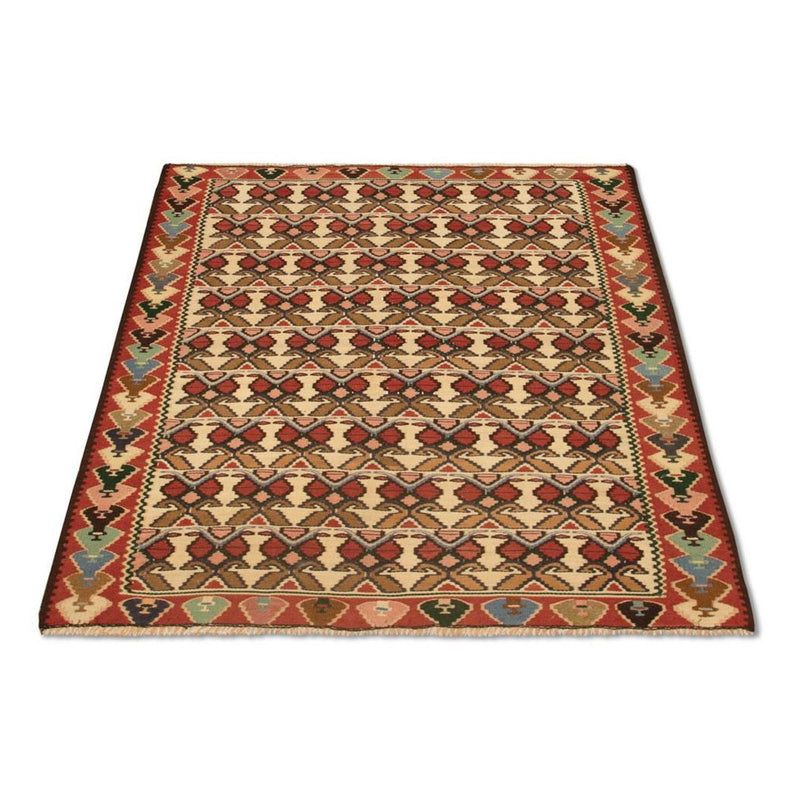 Alfombra Kelim - Antigua - 143 x 119 cm - beige