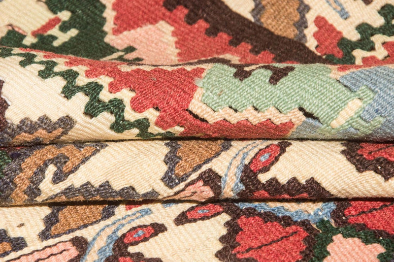 Alfombra Kelim - Antigua - 143 x 119 cm - beige
