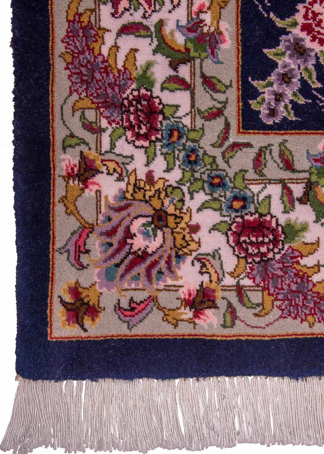 Alfombra Persa - Tabriz - Real - 137 x 103 cm - azul oscuro