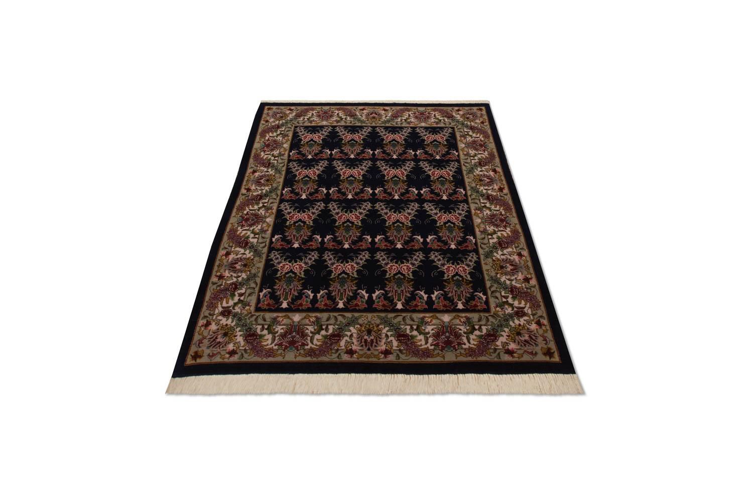 Alfombra Persa - Tabriz - Real - 137 x 103 cm - azul oscuro