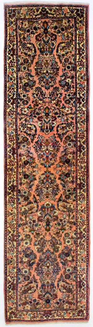 Alfombra de pasillo Alfombra persa - Clásica - 288 x 78 cm - rosa