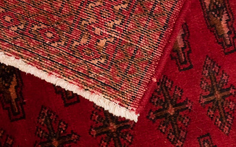 Alfombra Turkaman - 130 x 60 cm - rojo