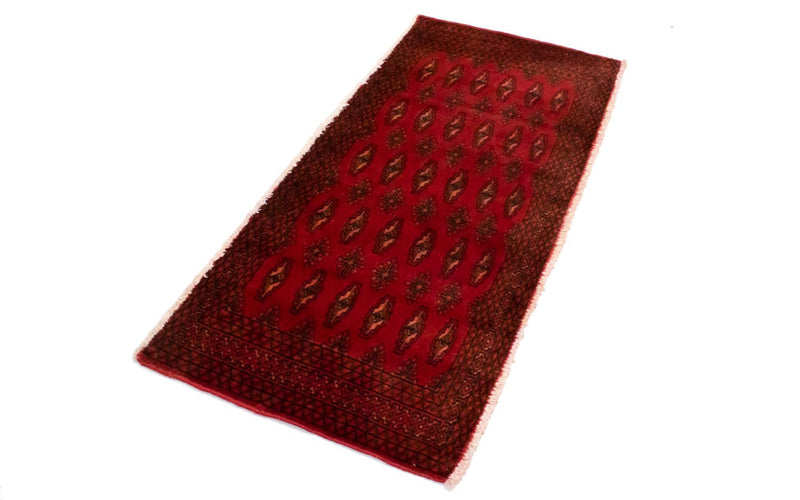 Alfombra Turkaman - 130 x 60 cm - rojo