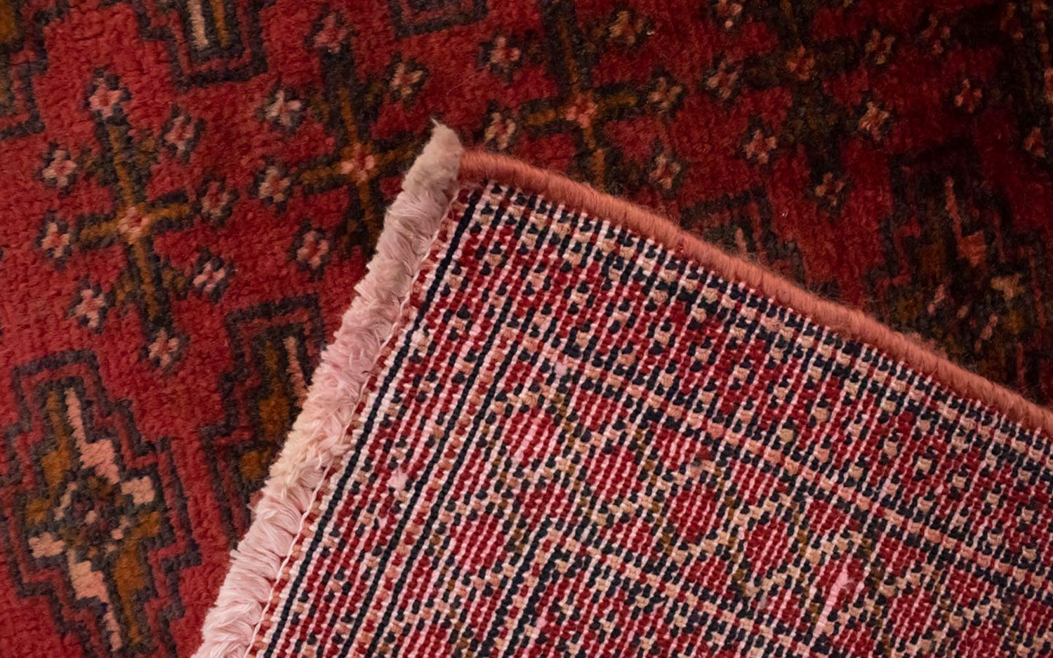Alfombra Turkaman - 130 x 60 cm - rojo