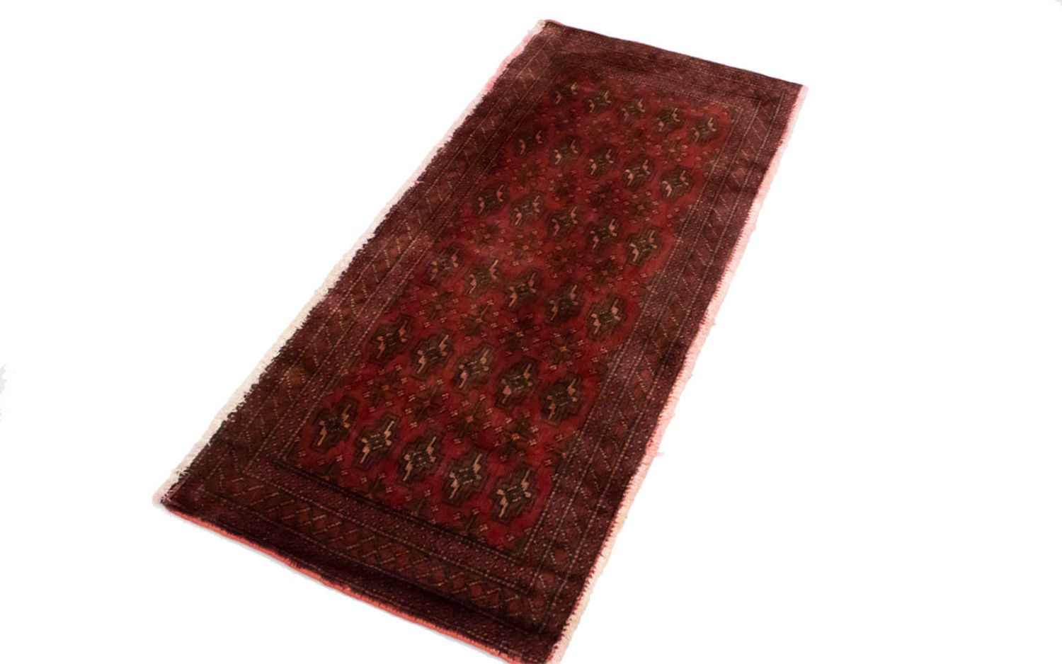 Alfombra Turkaman - 130 x 60 cm - rojo