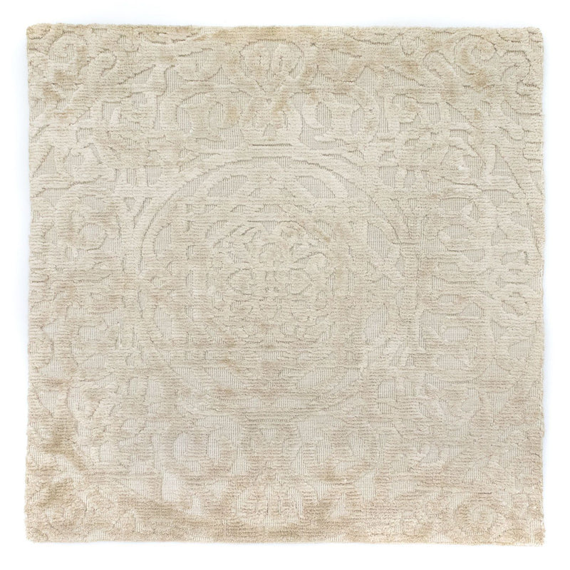 Alfombra de lana cuadrado  - 67 x 66 cm - beige