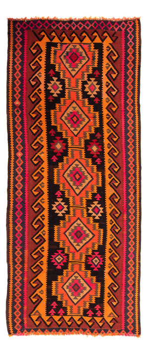 Alfombra de pasillo Alfombra Kelim - Antigua - 225 x 150 cm - multicolor