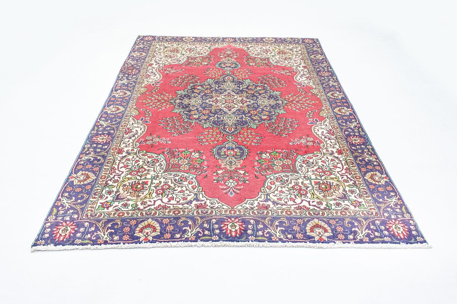 Alfombra persa - Tabriz - 287 x 185 cm - rojo