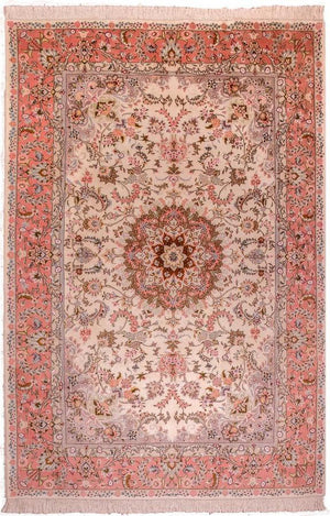 Alfombra Persa - Tabriz - Real - 298 x 200 cm - rosa