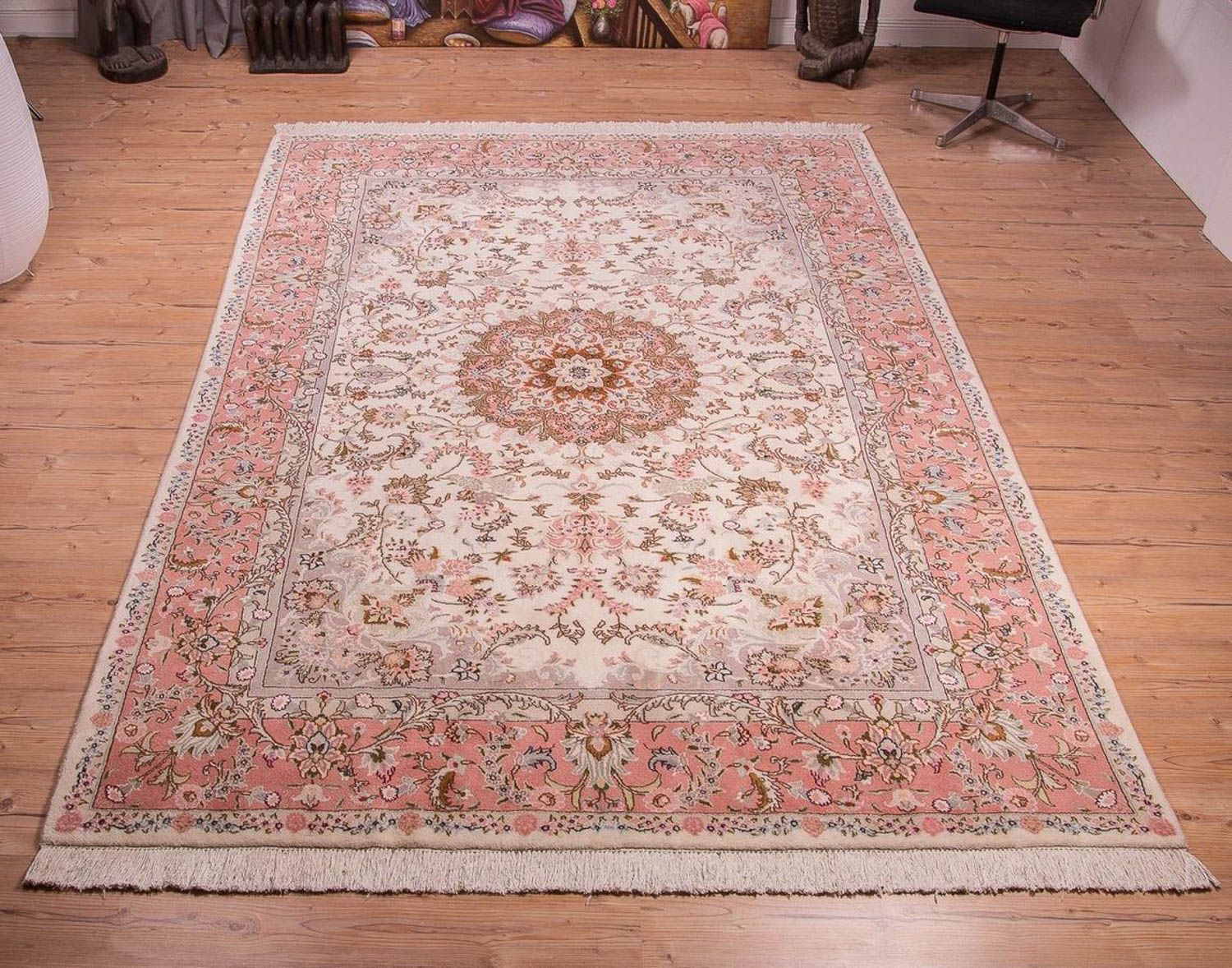 Alfombra Persa - Tabriz - Real - 298 x 200 cm - rosa