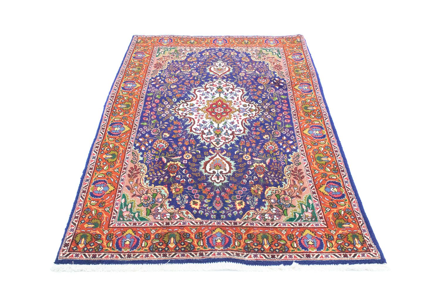 Alfombra persa - Tabriz - 160 x 105 cm - azul