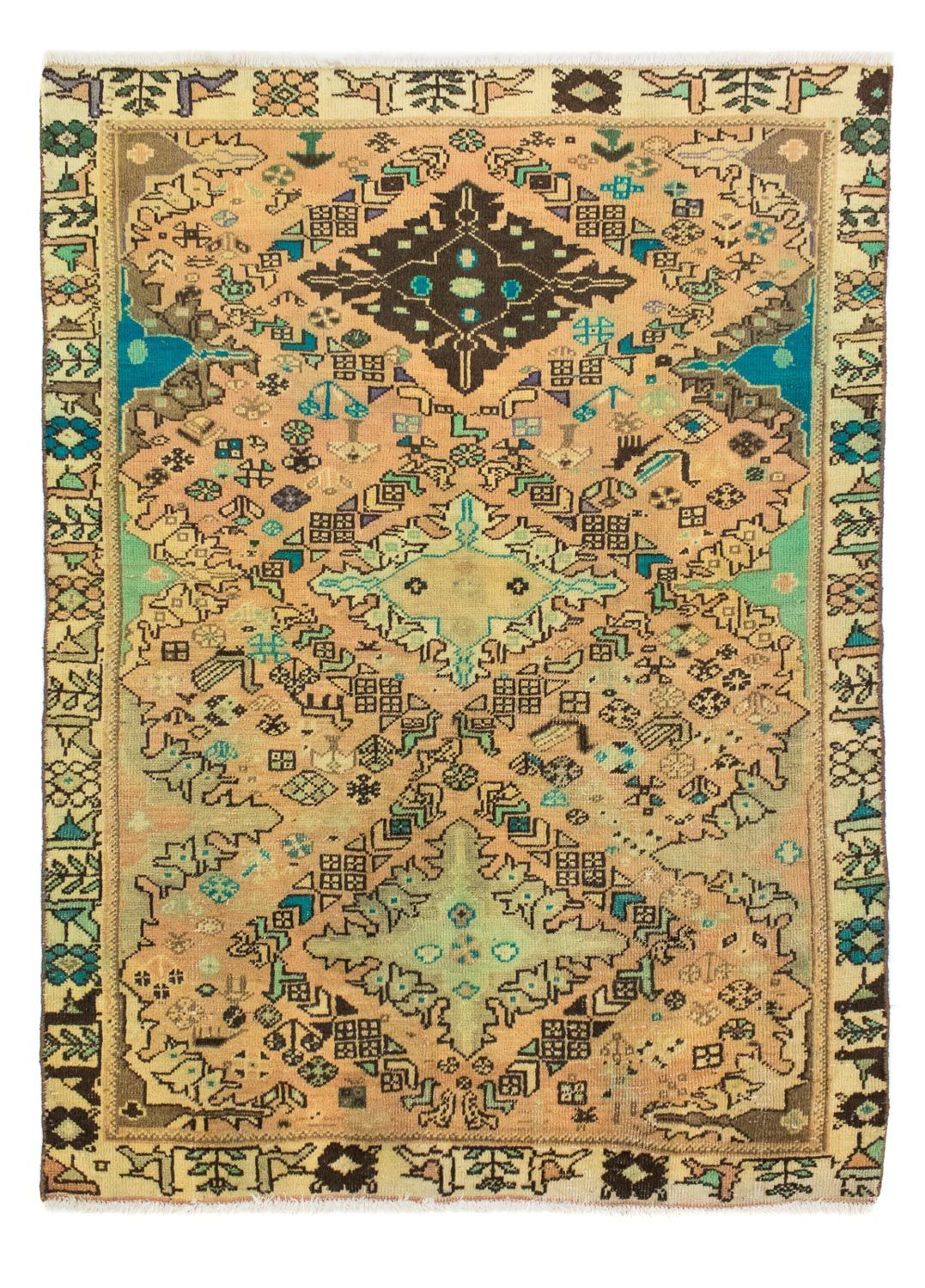 Alfombra persa - Nómada - 160 x 115 cm - marrón claro