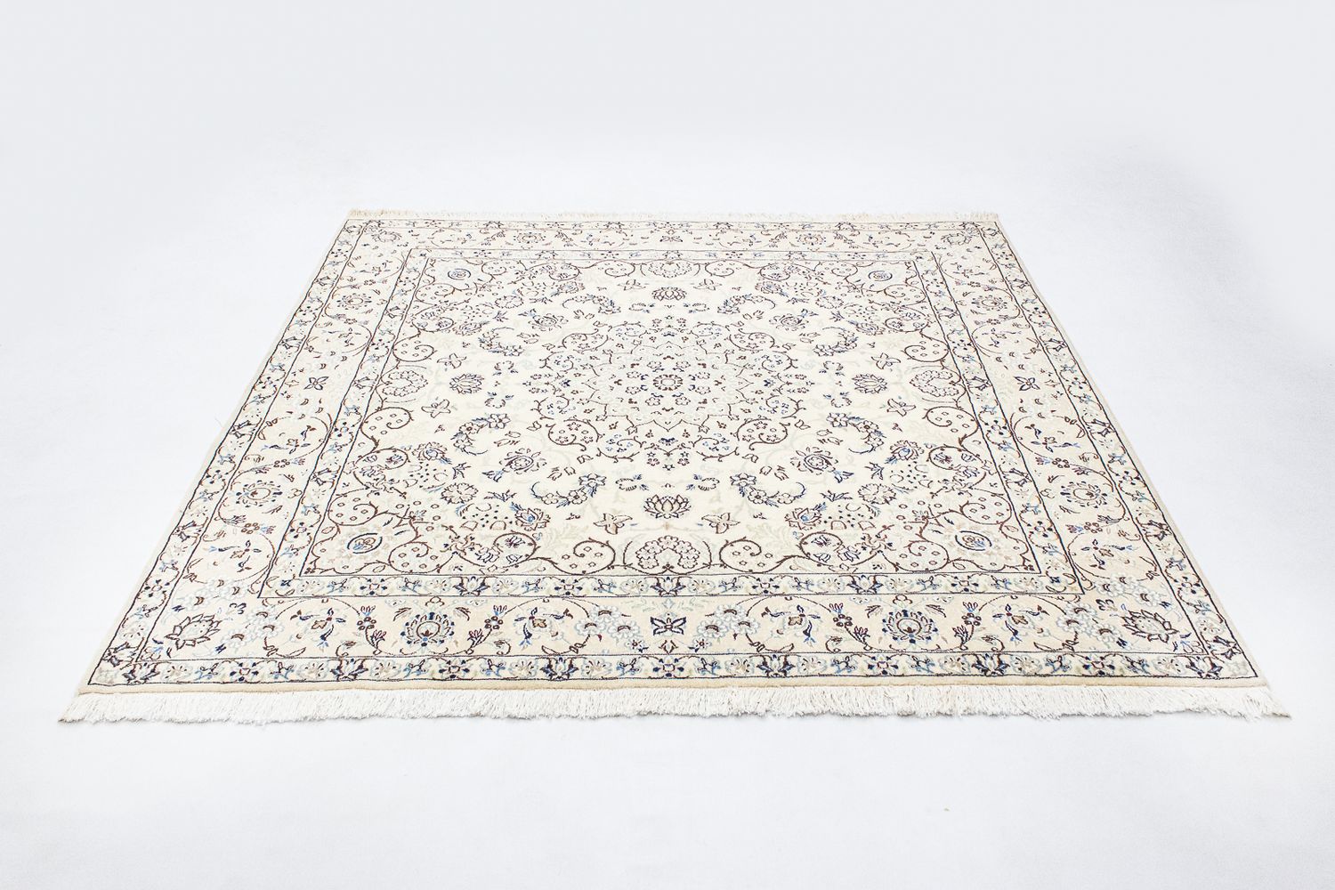 Alfombra Persa - Nain - Real cuadrado  - 200 x 193 cm - beige